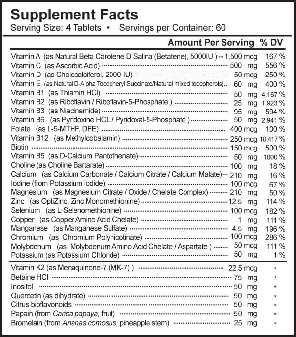 Dr. K Multi Plus - Comprehensive Multivitamin, 240 Tablets