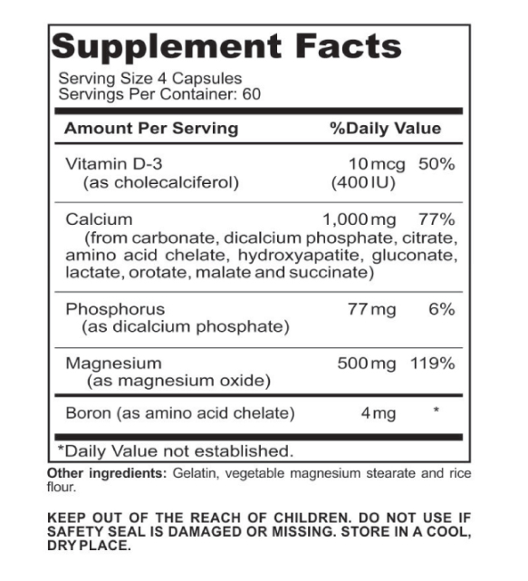 Dr. K 10 Cal Mag Plus - Advanced Calcium and Magnesium Complex - 240 Capsules