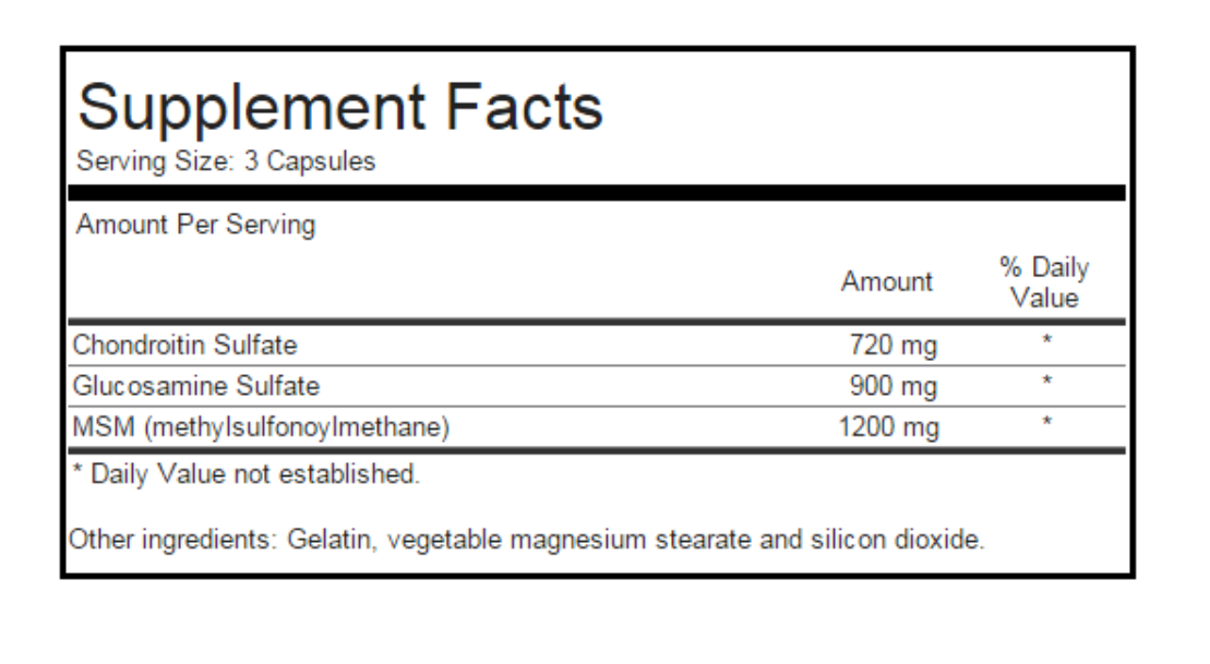Glucosamine Complex with Chondroitin & MSM - Joint Health - 200 capsules