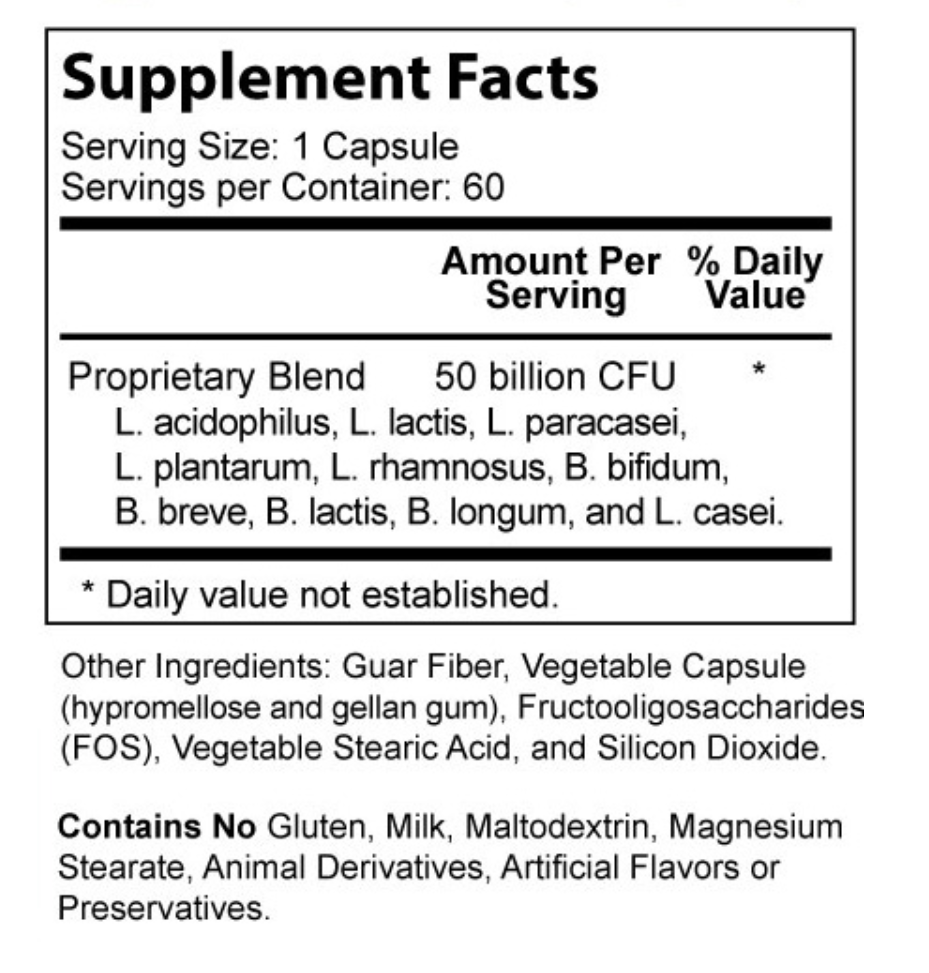 Probiopia - Probiotic Complex with Prebiotics - 60 Veggie Capsules