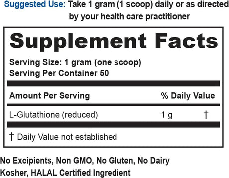 Dr. K High Purity L-Glutathione Powder - 3 Bottles, 150g, 98.8% Pure