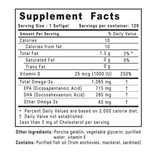 Dr. K rTG Omega 3 - Premium Omega-3 Fish Oil Supplement - 120 Softgels